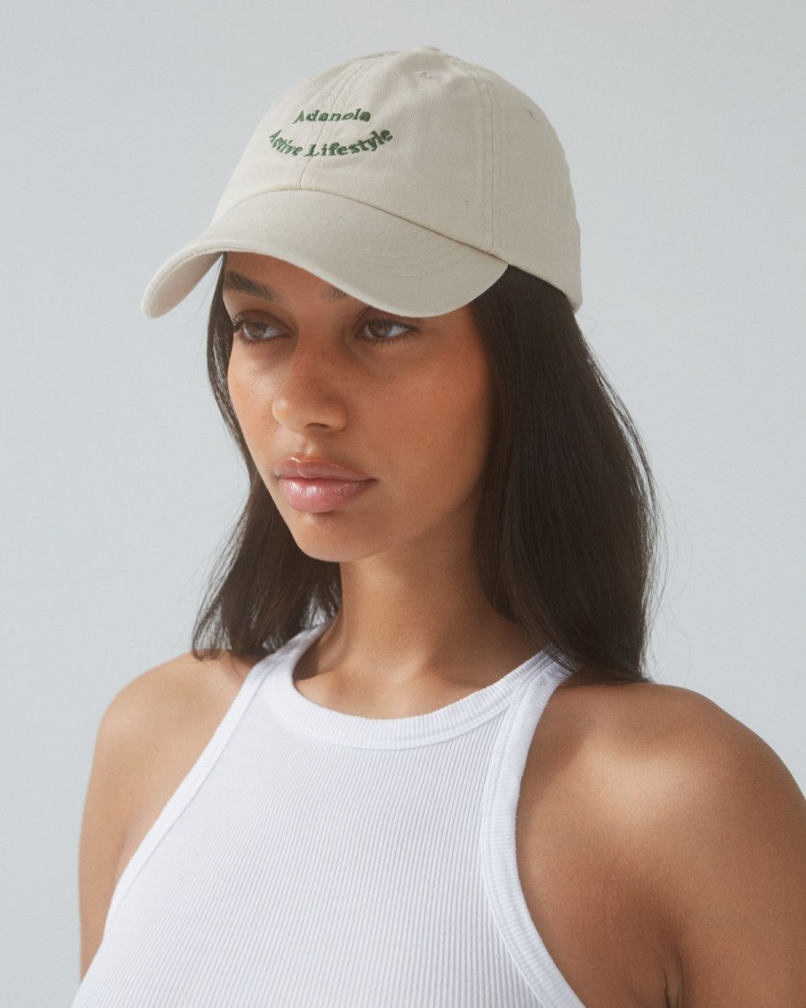 Adanola Active Lifestyle Cap - Cream/Green