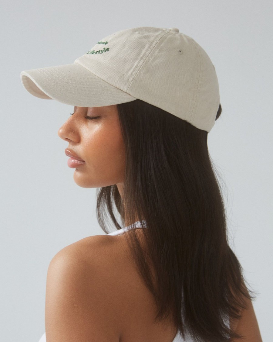 Adanola Active Lifestyle Cap - Cream/Green