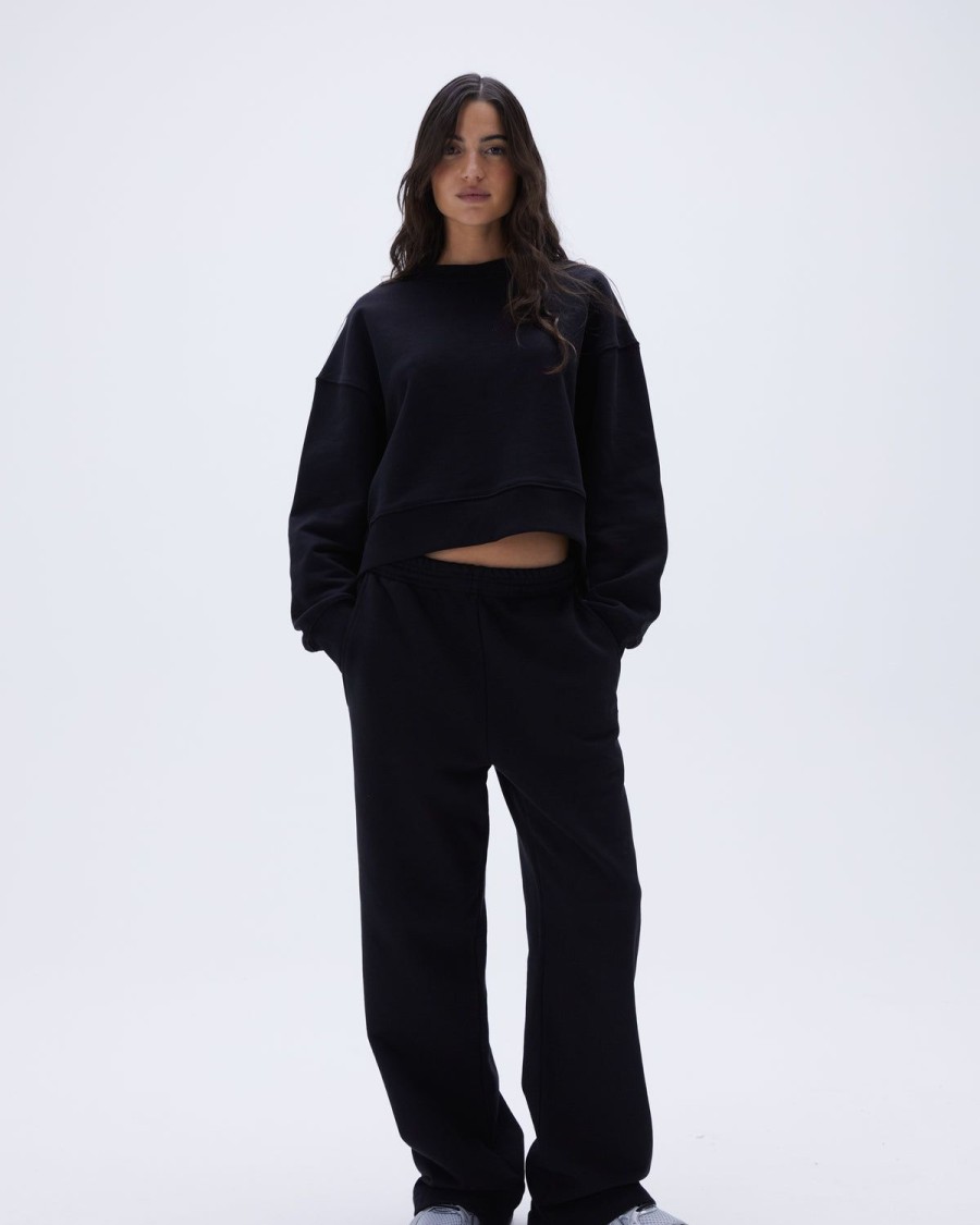 Adanola Straight Leg Sweatpants - Black