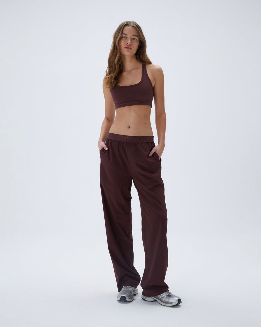 Adanola Branded Waistband Pant - Burgundy