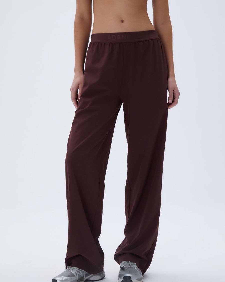 Adanola Branded Waistband Pant - Burgundy