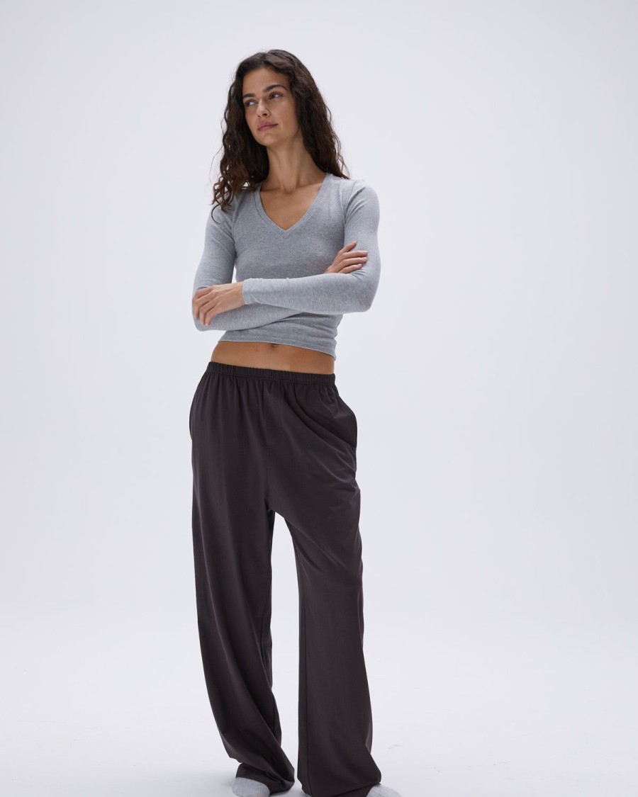 Adanola Modal Cotton Pants - Coffee Bean