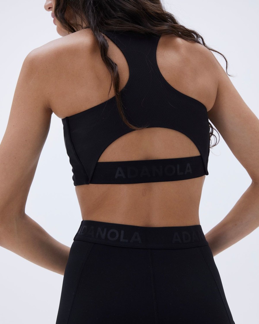 Adanola Ultimate Branded Mesh Back Bra - Black