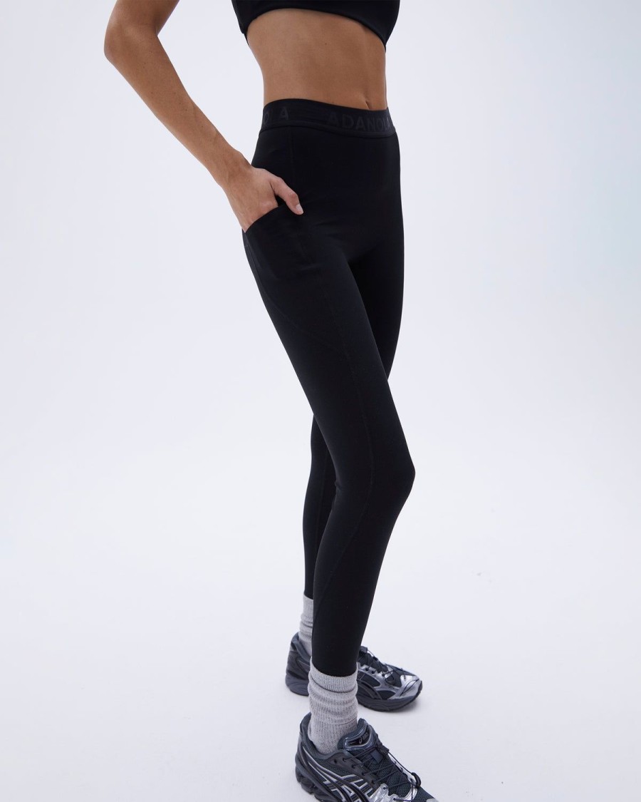 Adanola Ultimate Branded Pocket Leggings - Black