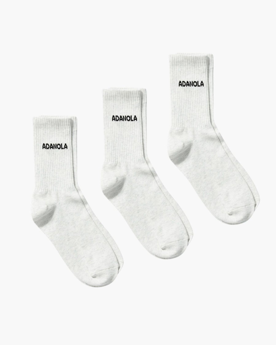 Adanola 3 Pack Socks - Light Grey Melange