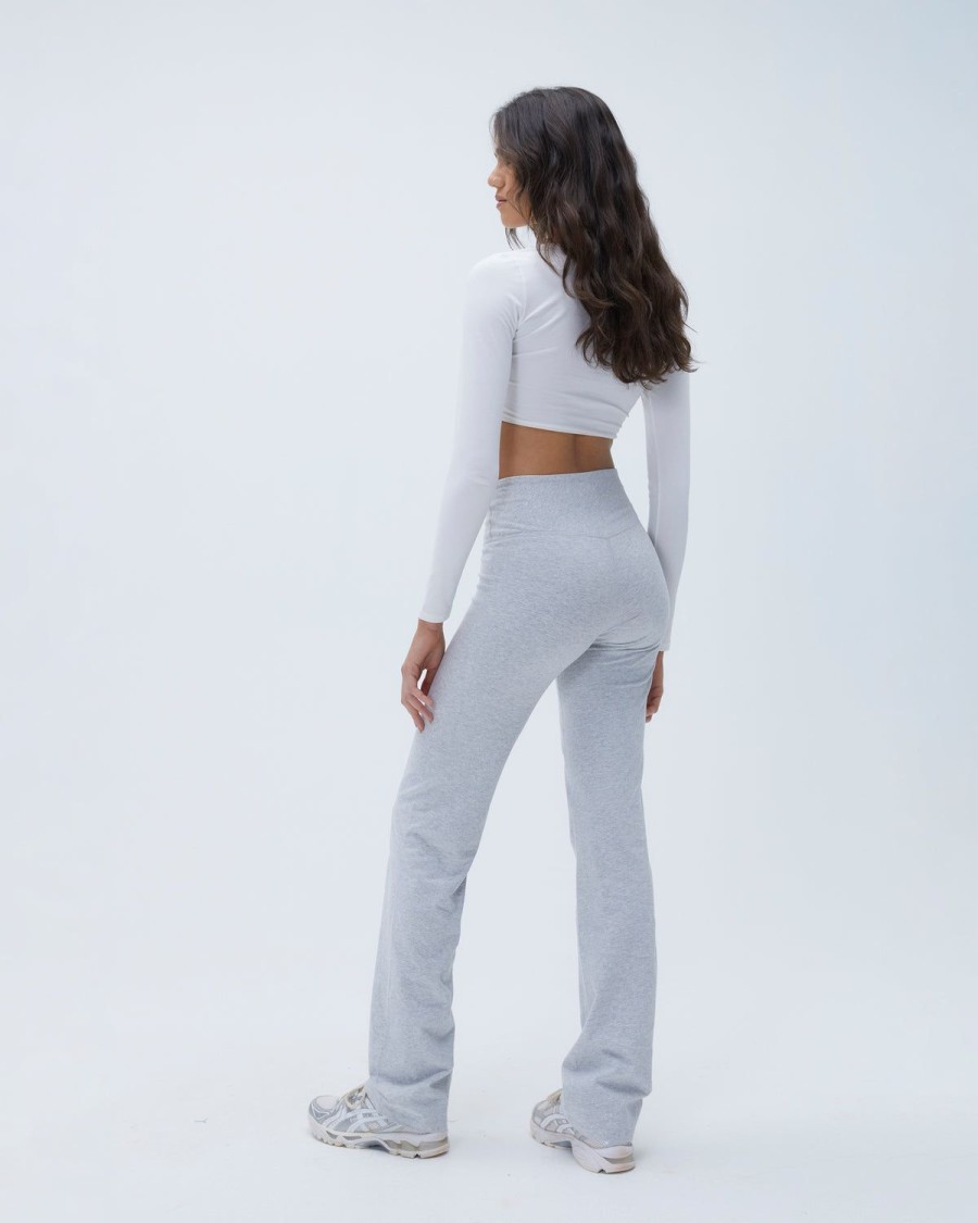 Adanola Cotton Yoga Pant - Grey Melange