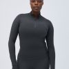 Adanola Ultimate Long Sleeve Quarter Zip Top - Graphite Grey