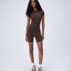 Adanola Ultimate Short Sleeve Romper - Espresso Brown