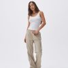 Adanola Loose Pocket Pants - Beige