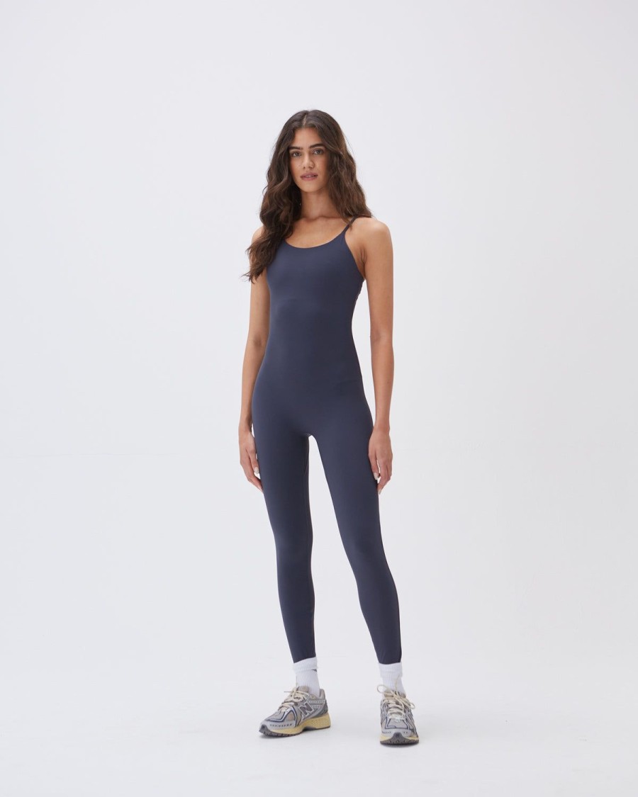 Adanola Ultimate Strappy Full Length Unitard - Midnight Blue