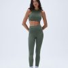 Adanola Ultimate Branded Pocket Leggings - Khaki Green