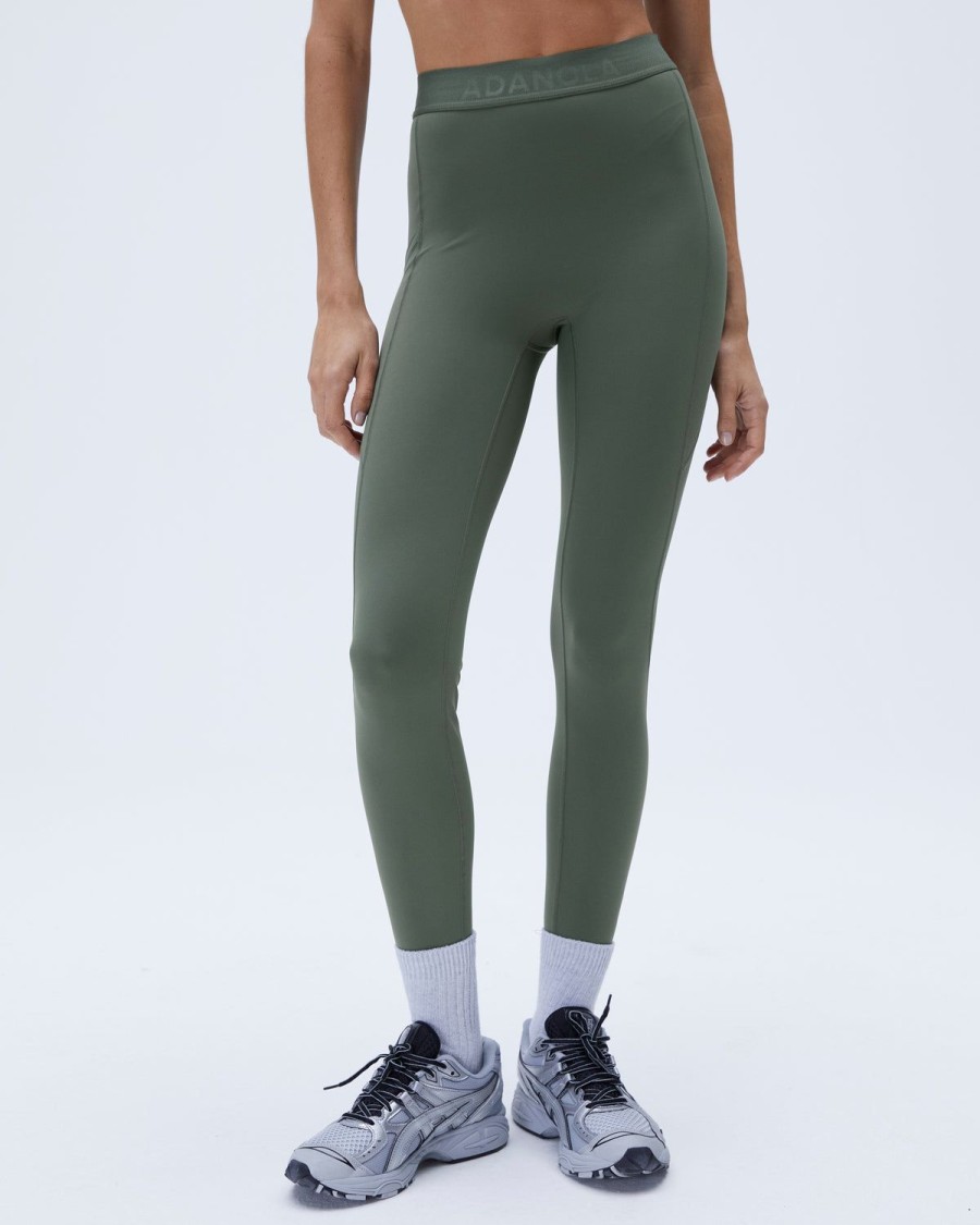 Adanola Ultimate Branded Pocket Leggings - Khaki Green