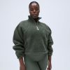 Adanola Quarter Zip Fleece - Khaki Green