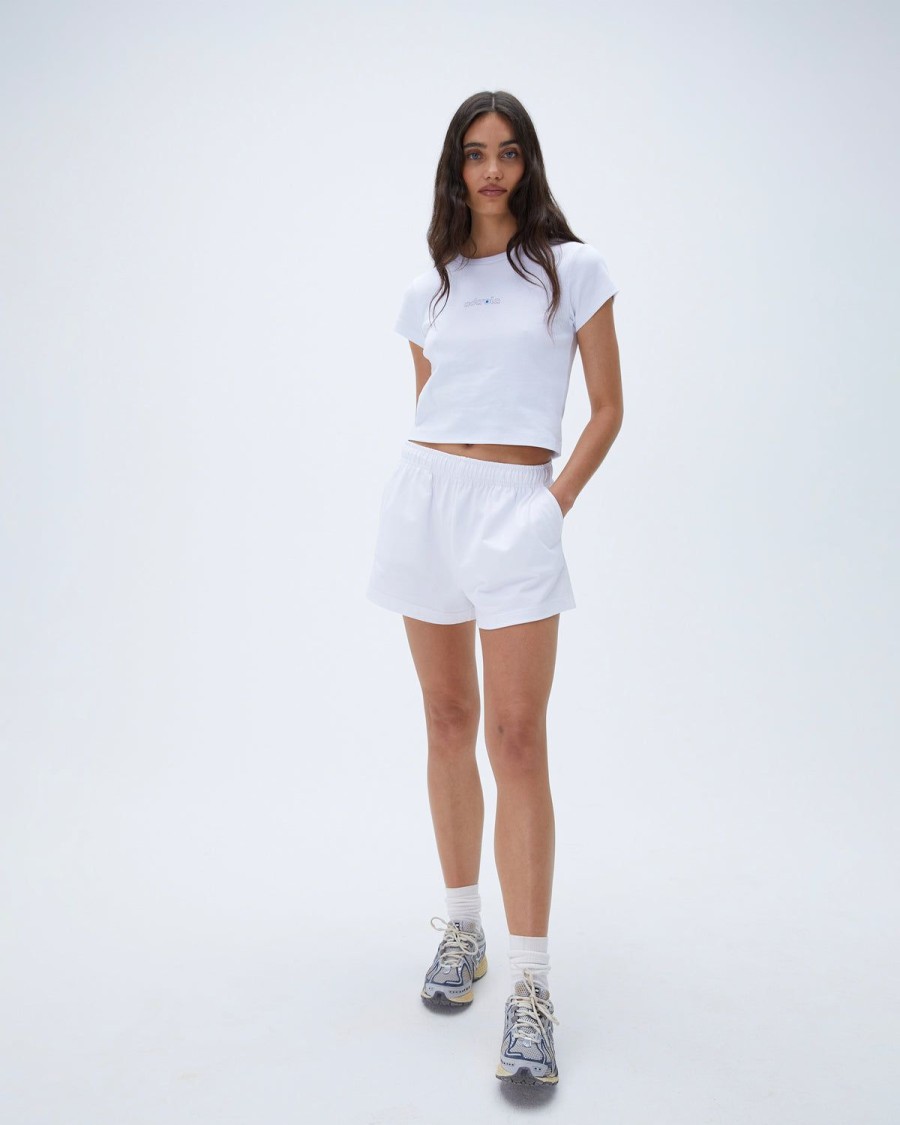 Adanola Cotton Jersey Shorts - White