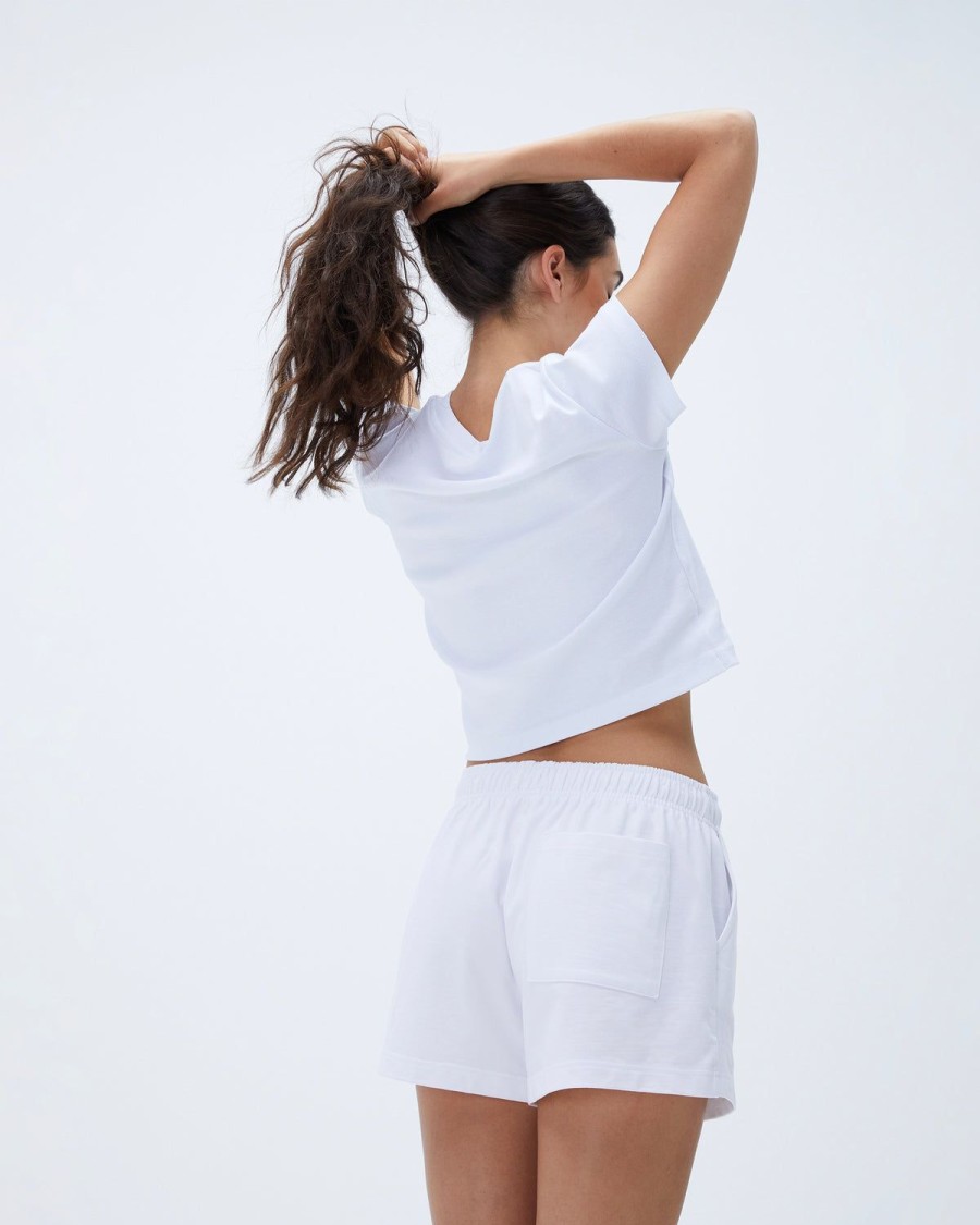 Adanola Cotton Jersey Shorts - White