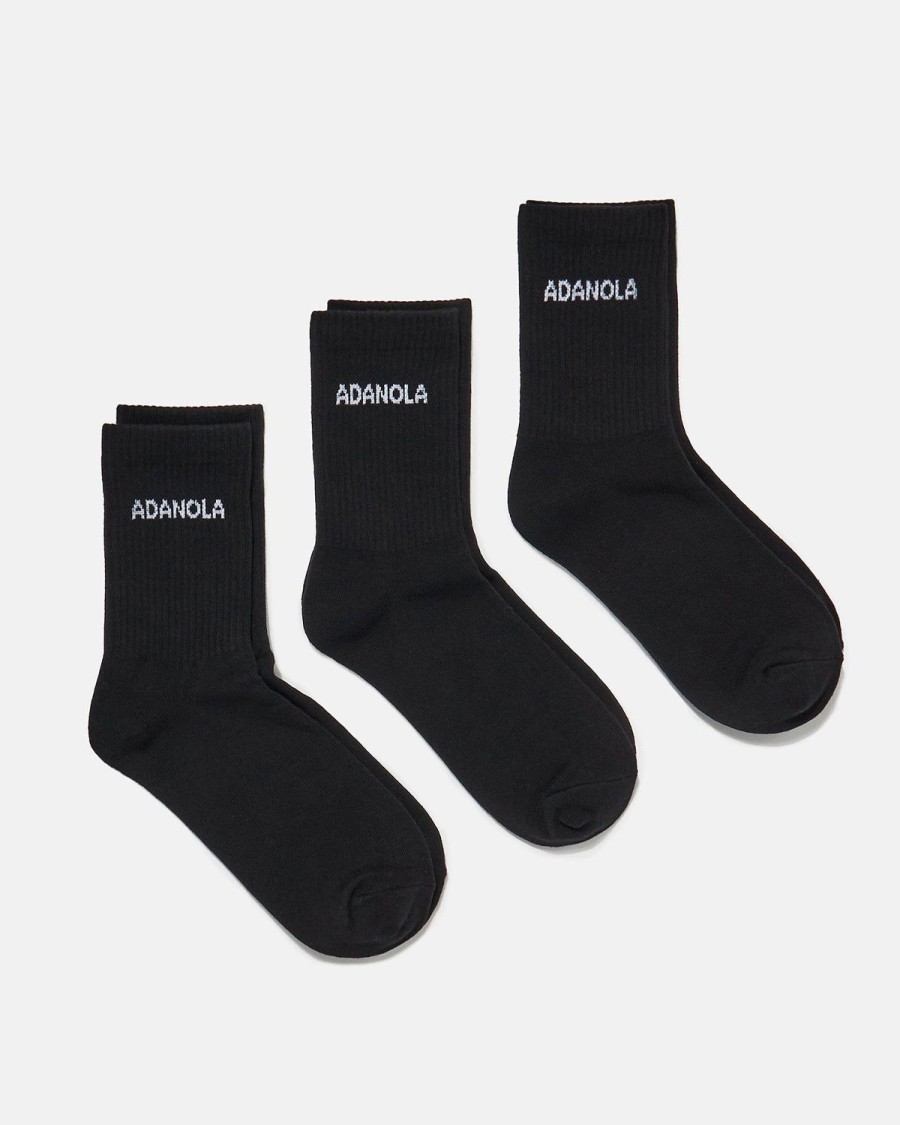 Adanola 3 Pack Socks - Black