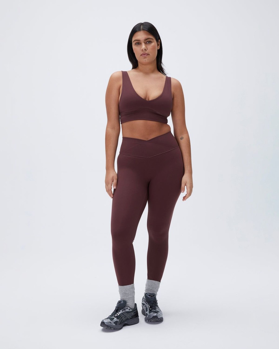 Adanola Ultimate Wrap Over Leggings - Burgundy