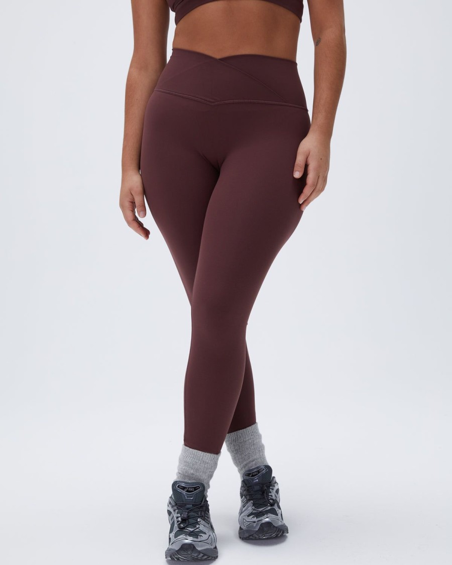 Adanola Ultimate Wrap Over Leggings - Burgundy