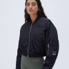 Adanola Crop Bomber Jacket - Black