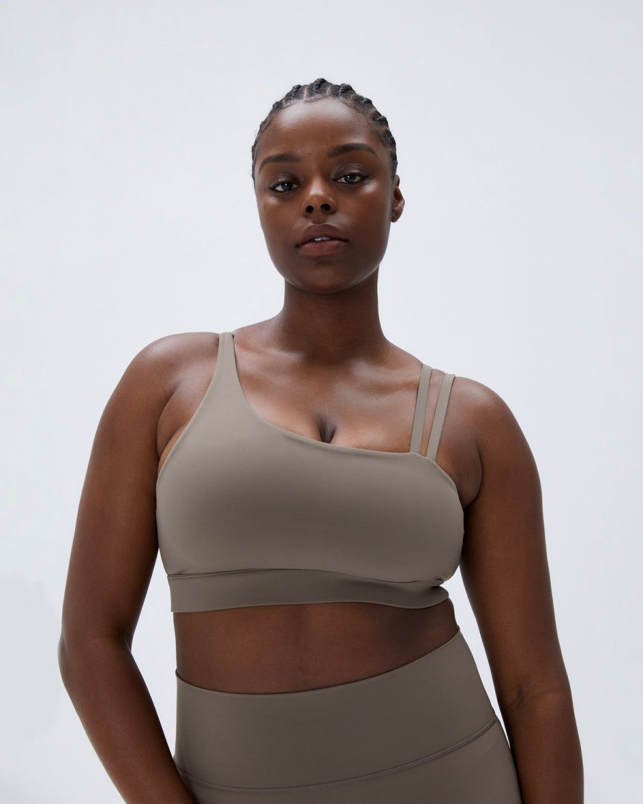 Adanola Ultimate Asymmetric Double Strap Bra - Cocoa Brown