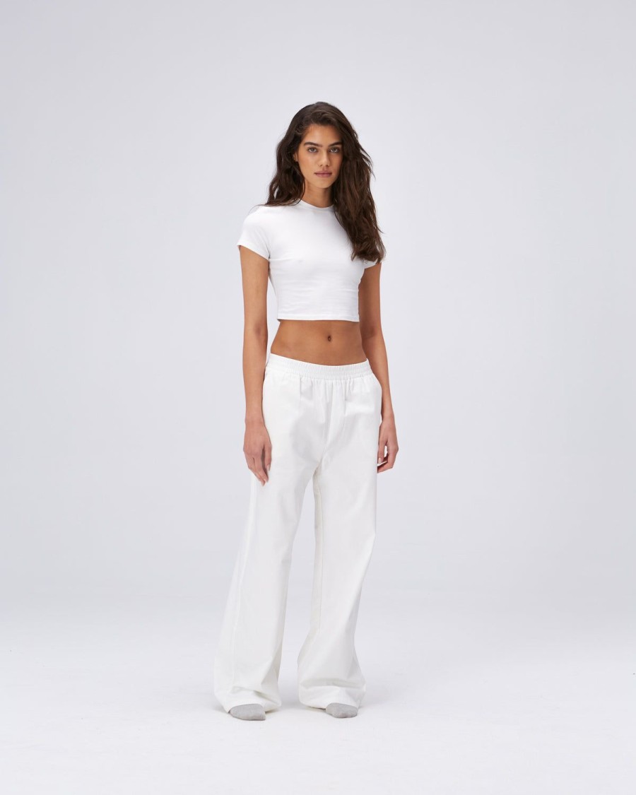 Adanola Cotton Pull On Pants - White