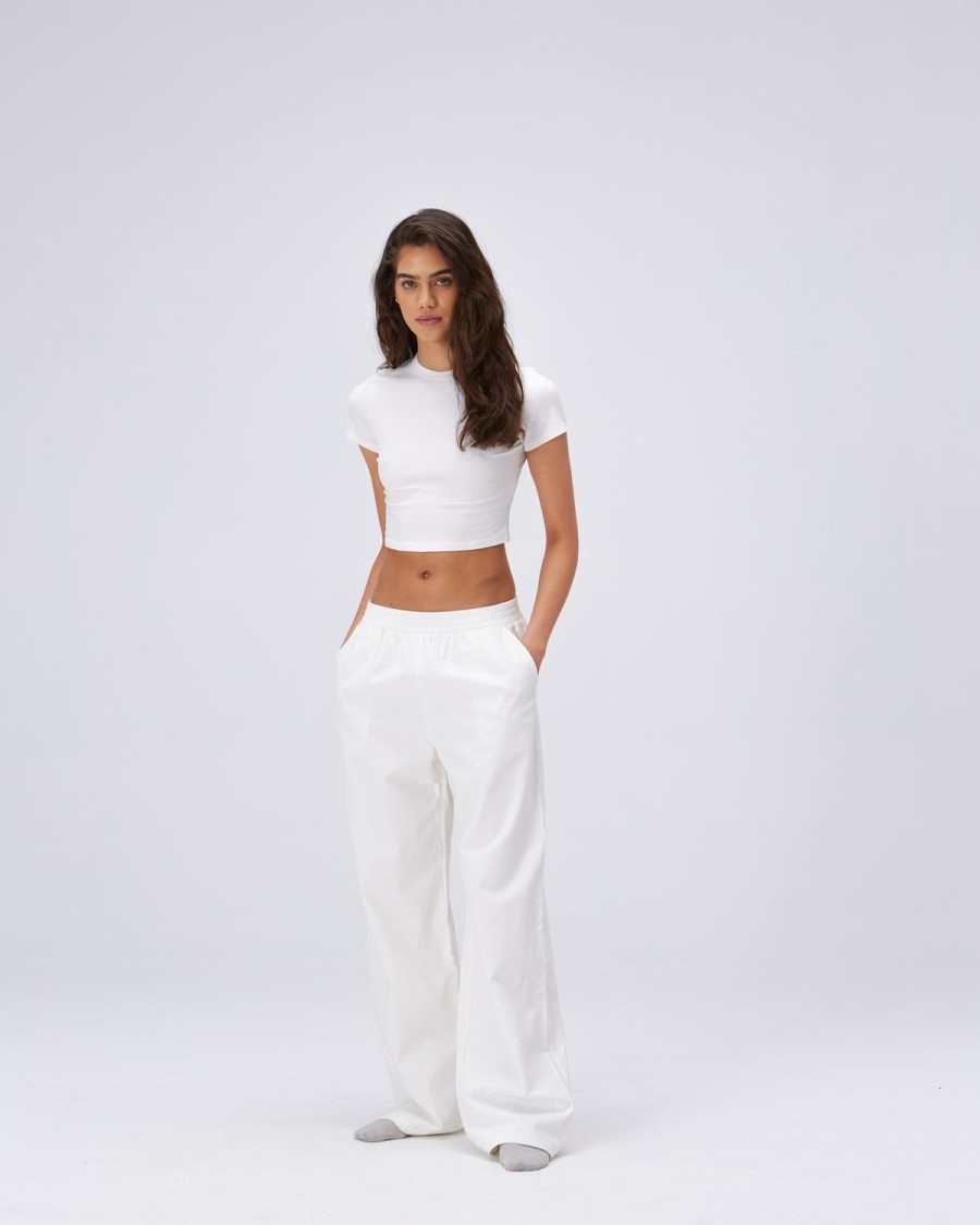 Adanola Cotton Pull On Pants - White