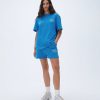 Adanola Resort Sports Short Sleeve Oversized T-Shirt - Sky Blue