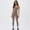 Adanola Ultimate Sleeveless Scoop Neck Unitard - Cocoa Brown