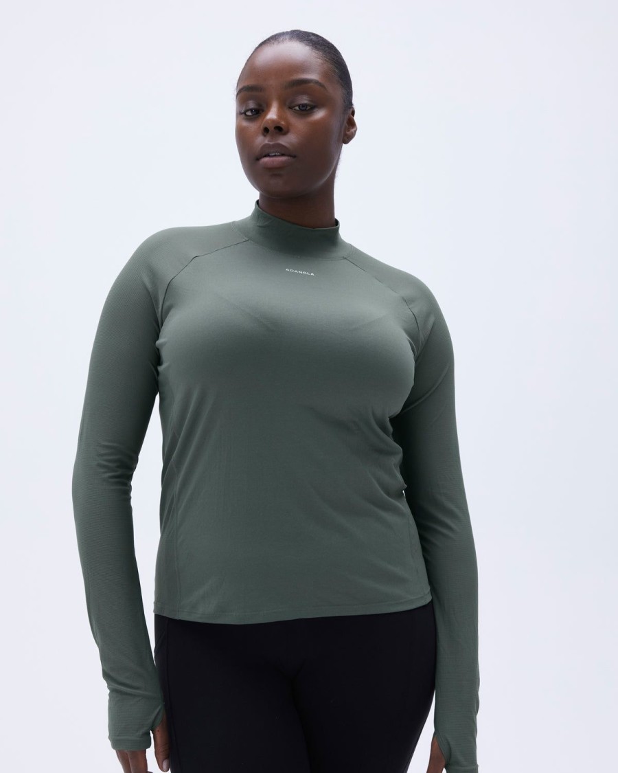 Adanola Base Layer Long Sleeve Top - Khaki Green