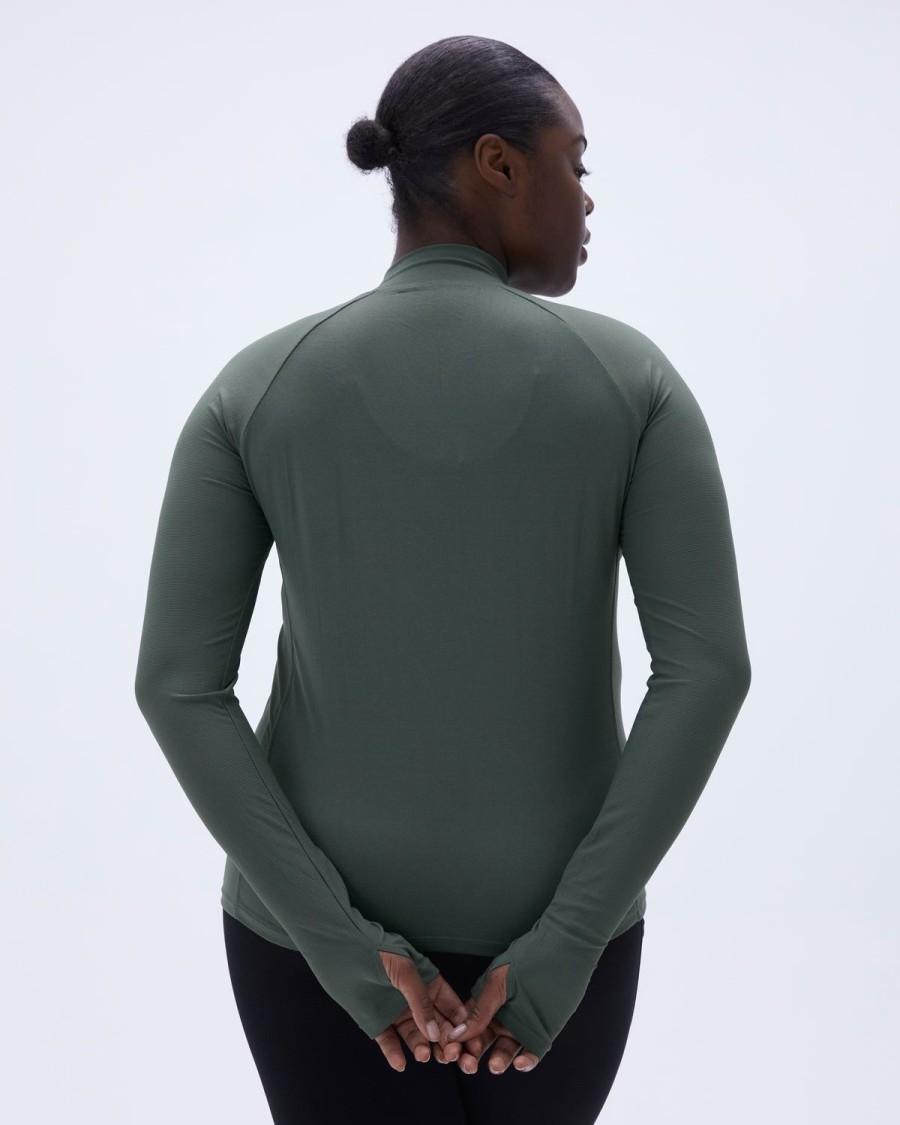 Adanola Base Layer Long Sleeve Top - Khaki Green