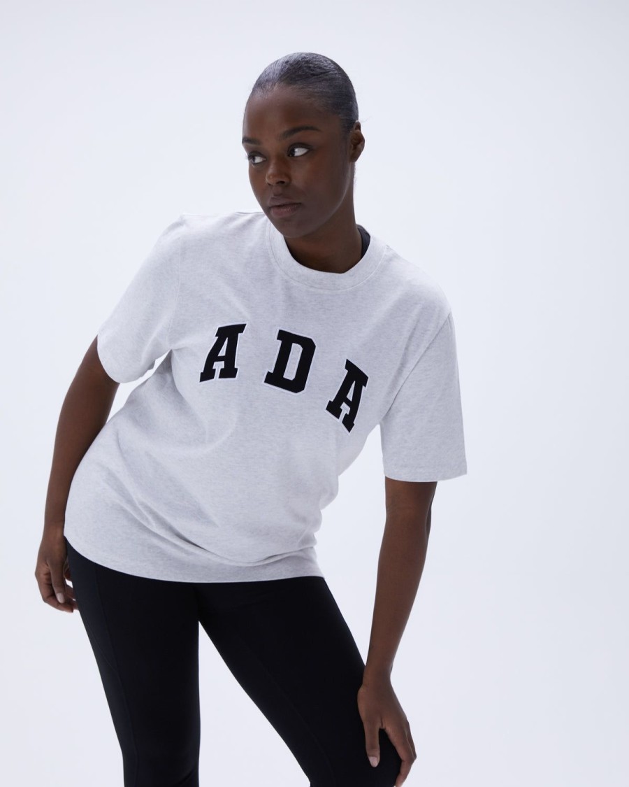 Adanola Ada Short Sleeve Oversized T-Shirt - Grey Melange