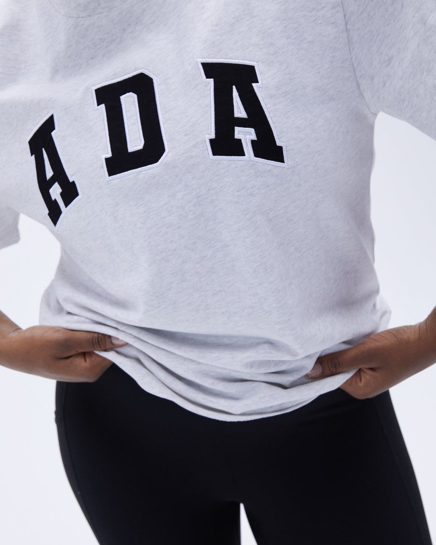 Adanola Ada Short Sleeve Oversized T-Shirt - Grey Melange