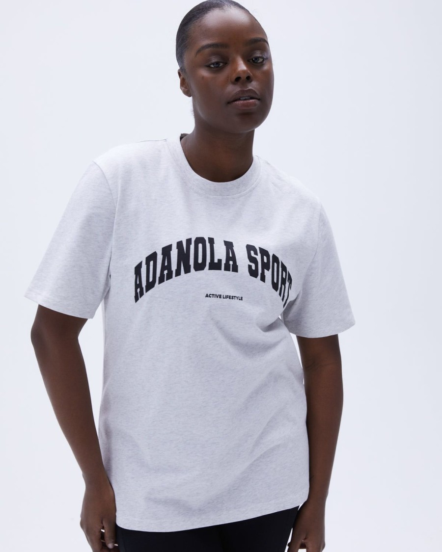 Adanola Adanola Sport Short Sleeve Oversized T-Shirt - Grey Melange