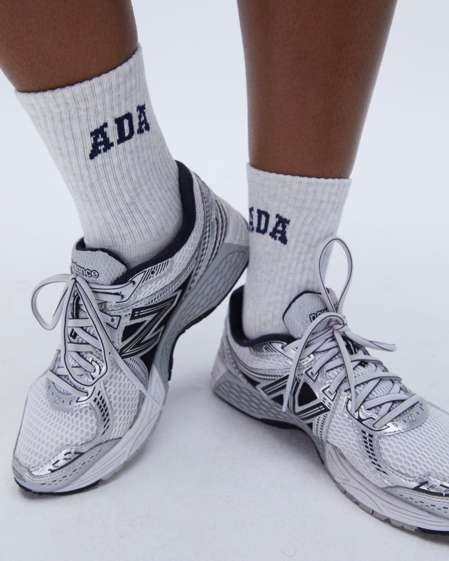 Adanola Ada Socks - Light Grey Melange/Navy Blue