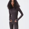 Adanola Ultimate Long Sleeve Longline Top - Coffee Bean