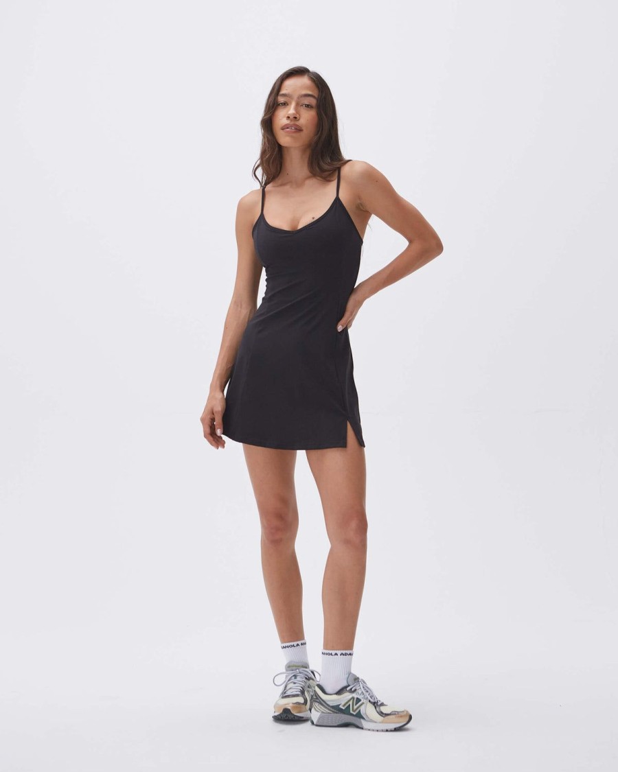 Adanola Strappy Tennis Dress - Black