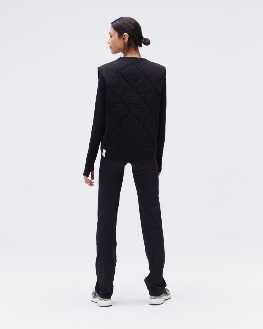 Adanola Quilted Nylon Gilet - Black