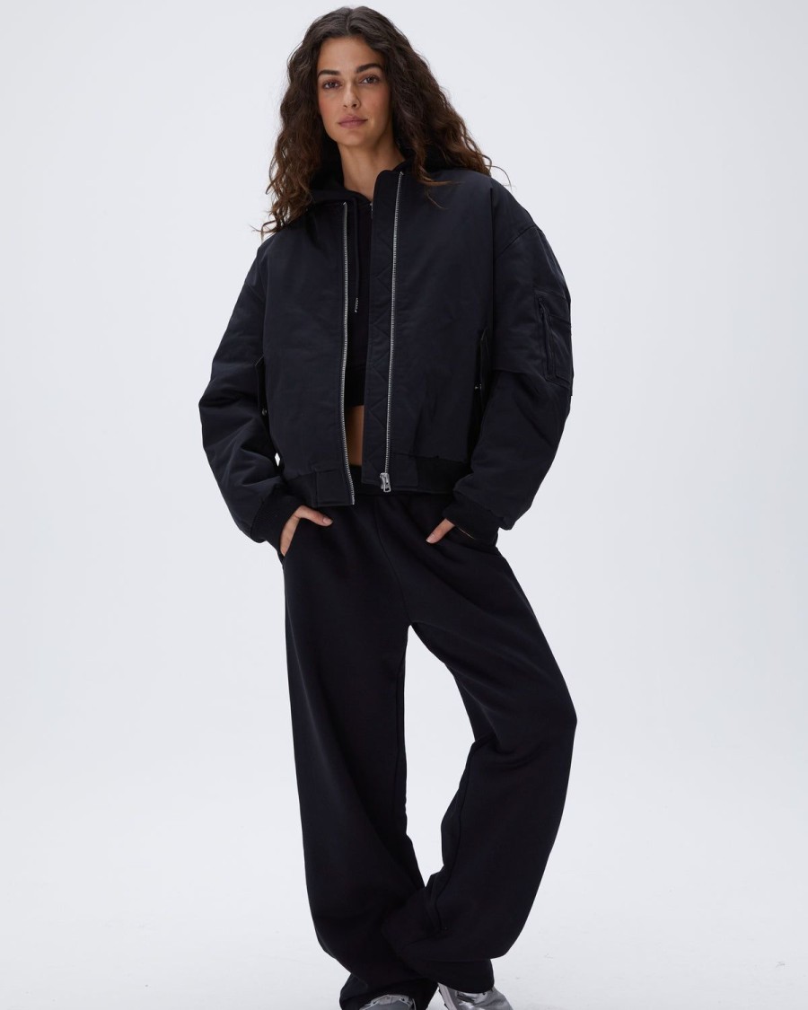 Adanola Oversized Bomber Jacket - Black