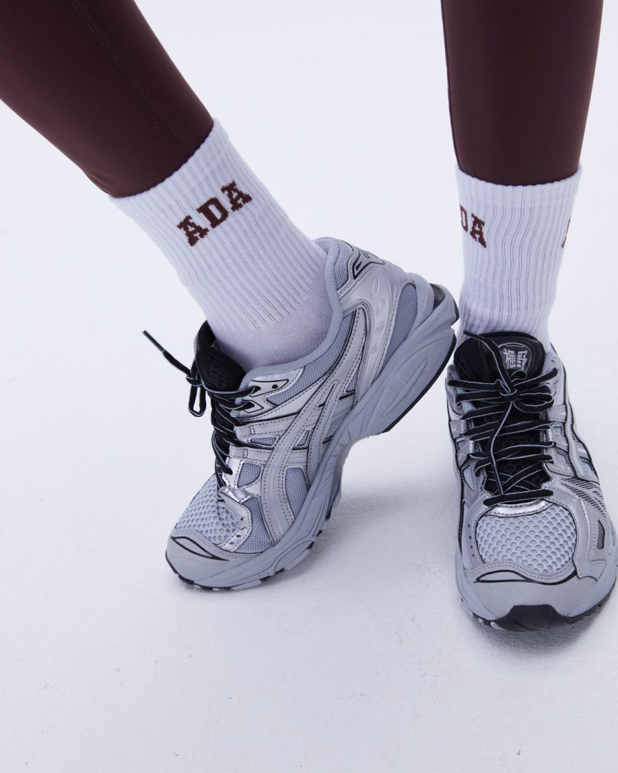 Adanola Ada Socks - White/Burgundy