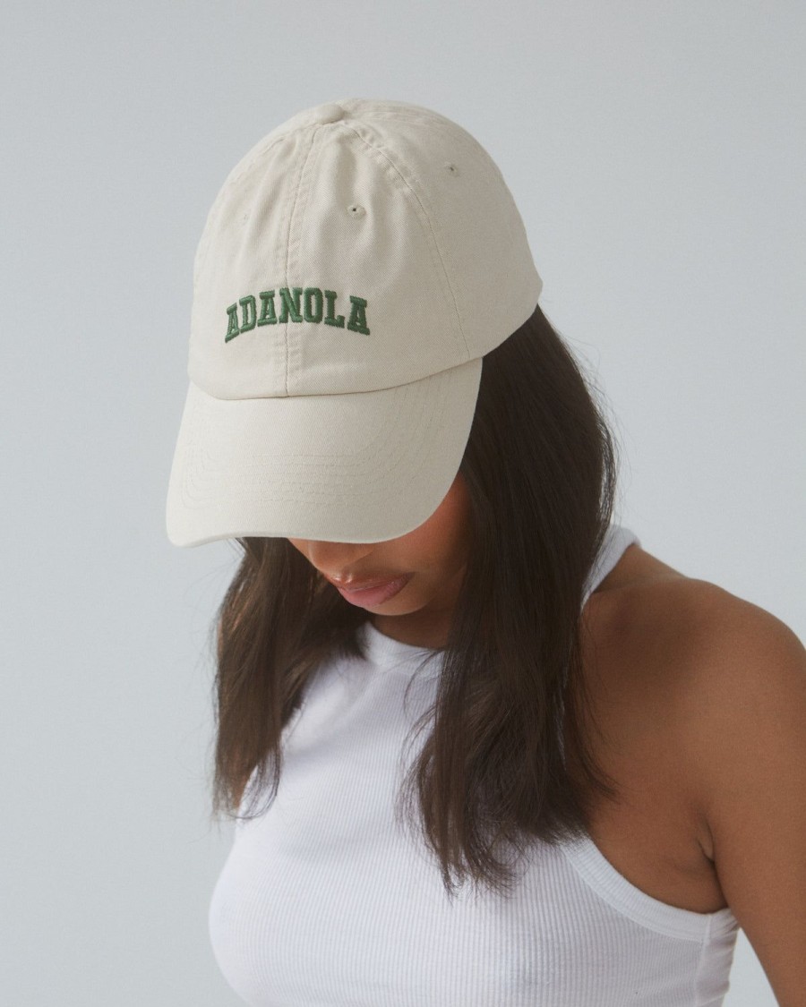 Adanola Varsity Cap - Cream/Green