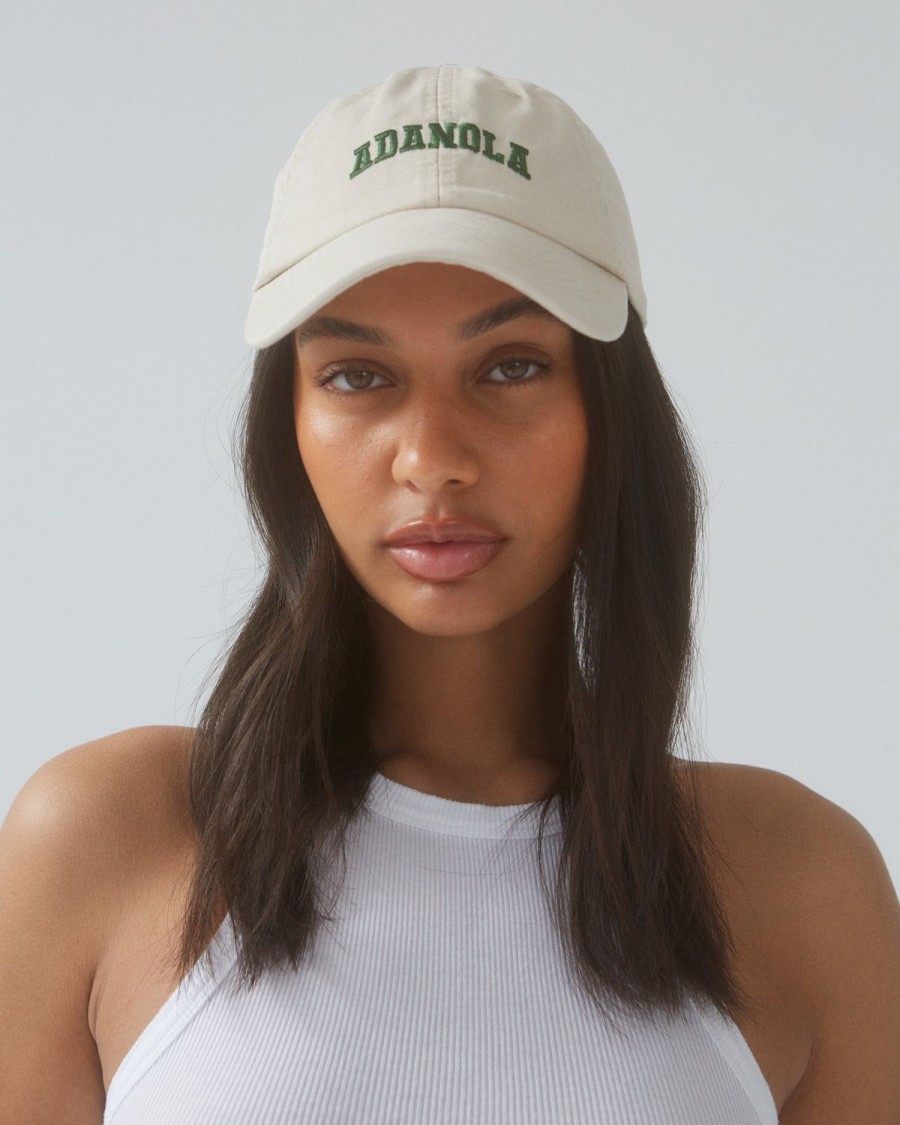 Adanola Varsity Cap - Cream/Green