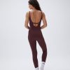 Adanola Ultimate Low Cross Back Unitard - Burgundy